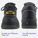 TIESTRA Work Shoes for Men Slip Resistant Steel Toe Outdoor Waterproof Hiking Shoes - Knixmax