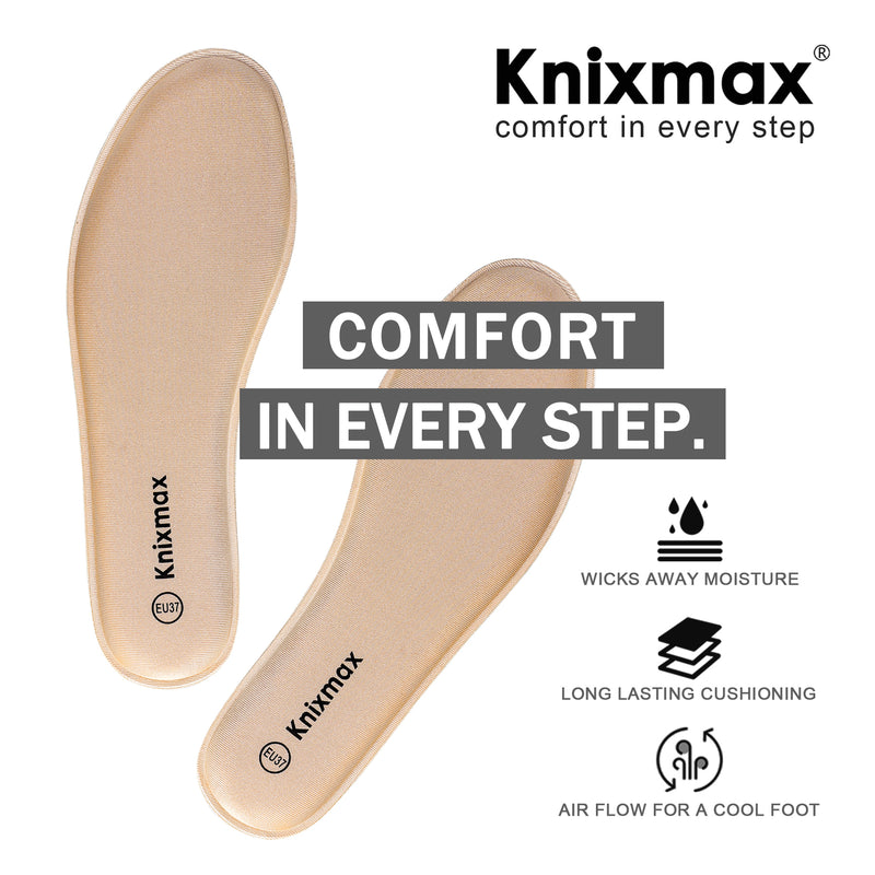 Knixmax Damen Memory Foam Einlegesohlen Komfort Schuheinsätze Stoßdämpfende Dämpfung Fußpolster
