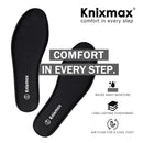 Knixmax Herren Memory Foam Einlegesohlen, Schwarz, für Sportschuhe & Turnschuhe